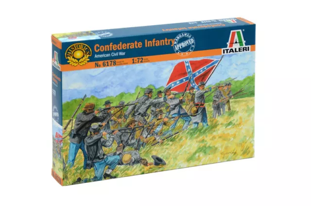 Italeri 6178 1/72 Scale Model Figure Kit American Civil War Confederate Infantry