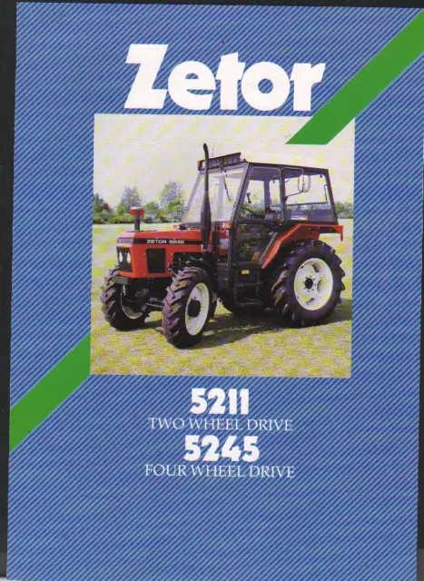 ZETOR 5211 AND 5245 Tractors Brochure Leaflet $8.07 - PicClick