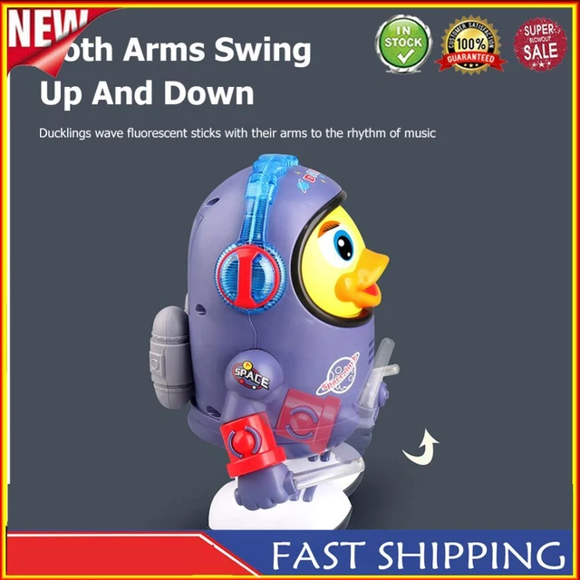 Electric Noisy Duck Toys Movable with Music Light for Children Birthday Gift