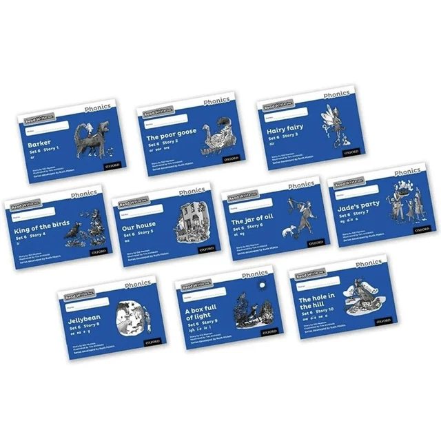 READ WRITE INC. Phonics: Black and White Blue Set 6 Storybooks Mixed ...