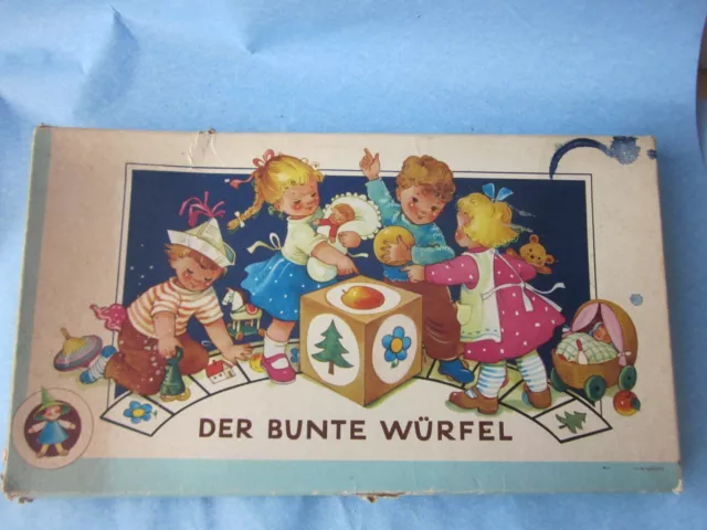 38111 SPIKA DDR Brettspiel Der bunte Würfel kpl gut ohne Spielanleitung 1973