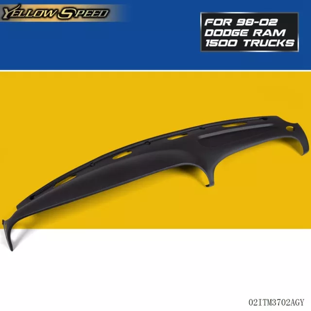 Molded Plastic Dash Pad Cover Overlay Fit For 1998-2002 Dodge Ram 1500-3500