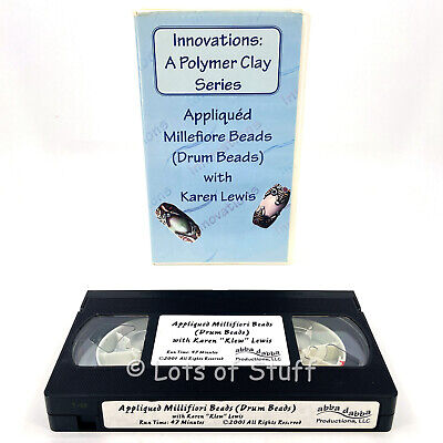 Cuentas Millefiore aplicadas con Karen ""Klew"" Lewis VHS arte de arcilla de polímero raro