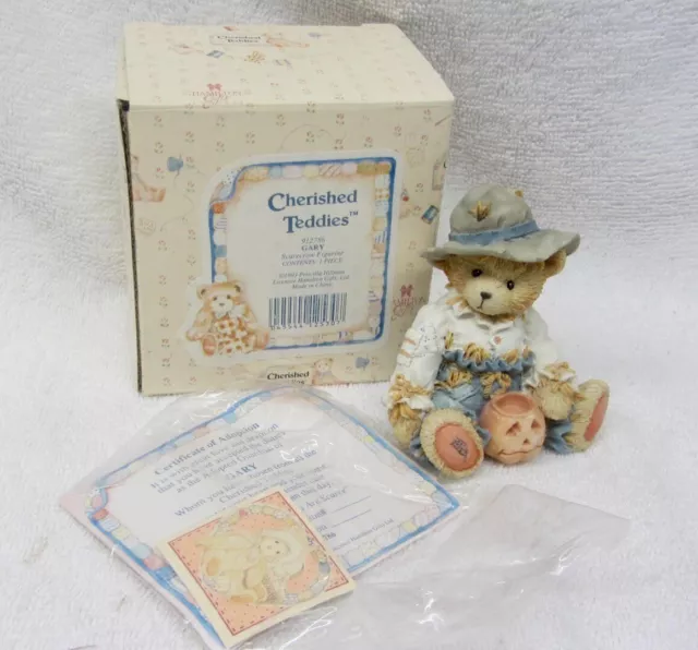 1993 Cherished Teddies *GARY* "SCARECROW FIGURINE" 912786 Enesco w/Box