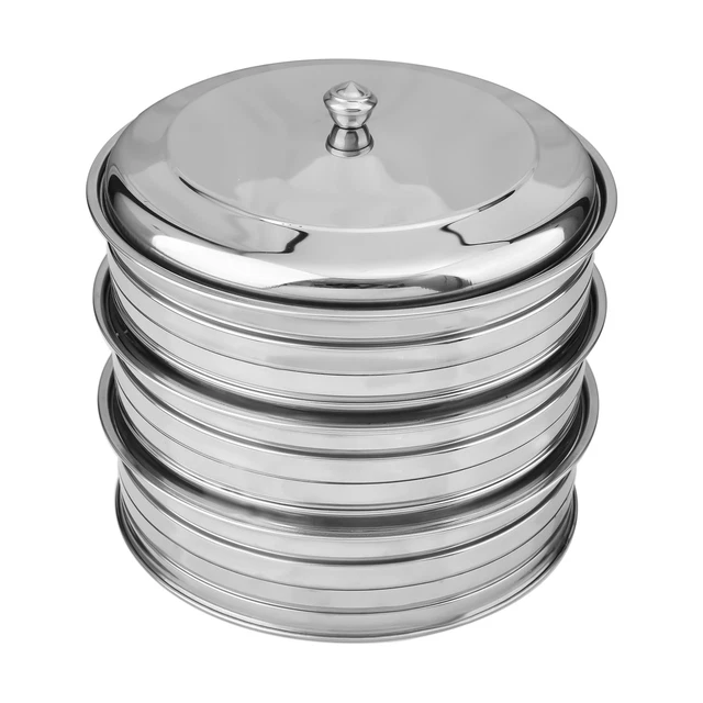 Stainless Steel Communion Ware 3 Holy Wine Serving Trays with A Cover/Lid Com...