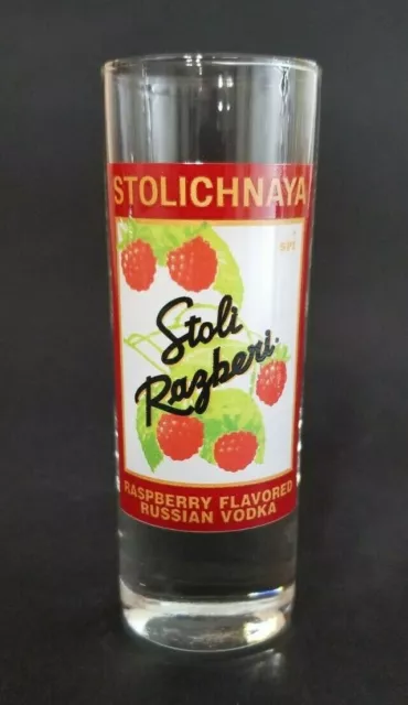 4" Stolichnaya Raspberry Flavored Russian Vodka Shooter Shot Glass EUC