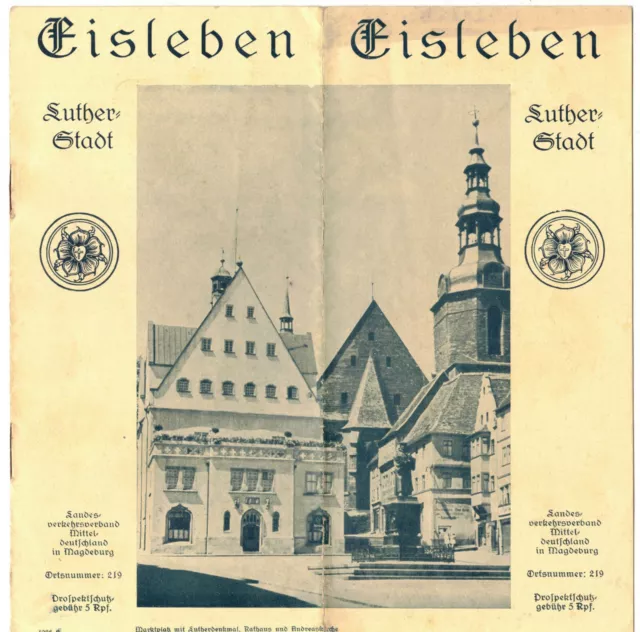 Lutherstadt Eisleben Reiseprospekt 1936 Prospekt Thüringen