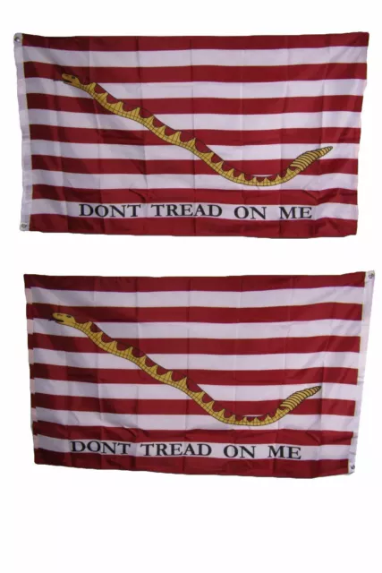 3x5 1st Navy Jack Gadsden Heavy Duty Polyester Nylon 200D Double Sided Flag