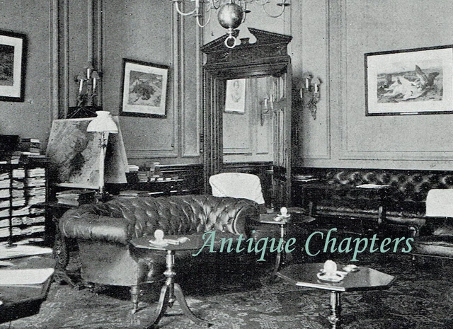 Inside The Marlborough Club 52 Pall Mall London 1907 Photo Article D359