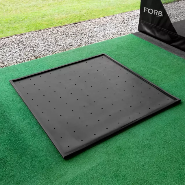 FORB Driving Range Golf Practice Mat | GOLF STANCE MAT + Rubber Base/Ball Tray 3