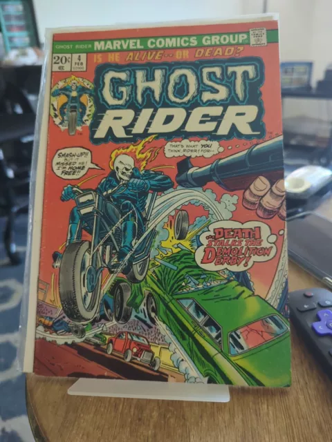 Ghost Rider Vol 1 #4 Johnny Blaze Marvel Comics Bronze Age Gorgeous Copy