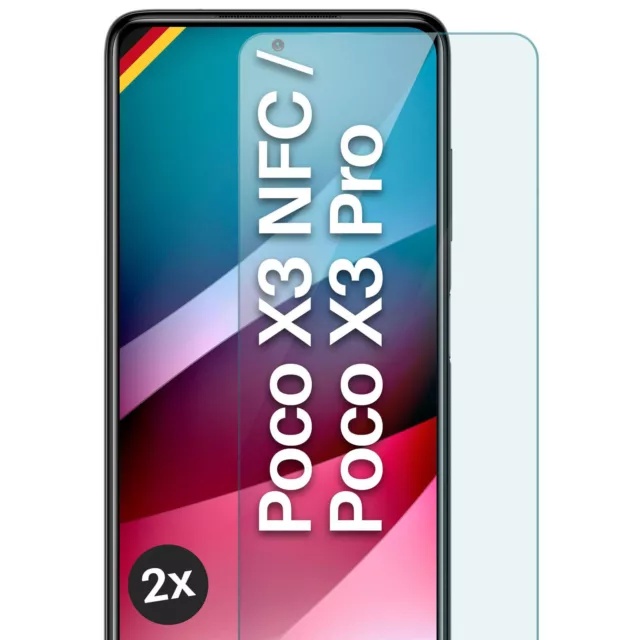 2x Verre Véritable pour Xiaomi Poco X3 NFC / X3 Pro Film Blindé Premium Écran