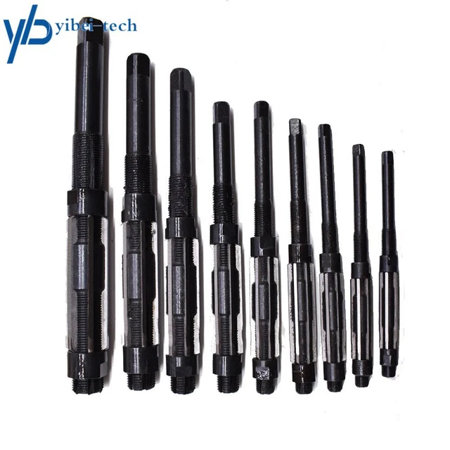 9Pcs Adjustable Hand Reamers Set A-I, H4-H12, 15/32" to 1-3/16", HSS Set