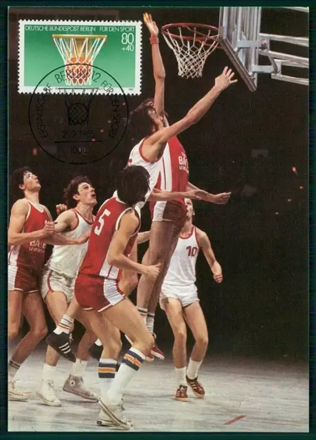 BERLIN MK 1985 SPORT BASKETBALL MAXIMUMKARTE MAXIMUM CARD MC CM hc66