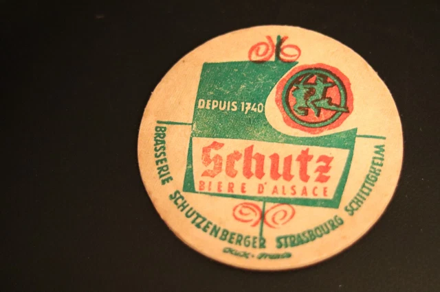Ancien sous bock bière Schutz épais