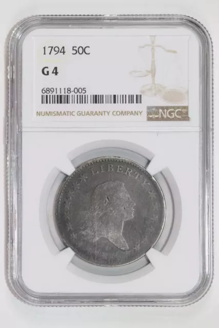 1794 Flowing Hair Half Dollar Ngc G4 - Only 23,464 Minted!