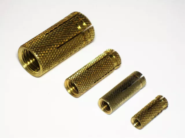 100 pieces brass dowels M6/dm. 8 x 22 mm