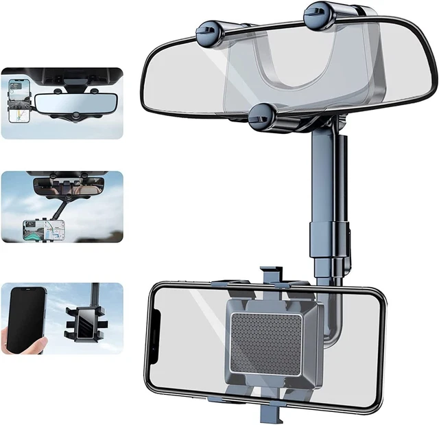 Heinmo Supporto Cellulare Girevole 360° Per Mini Cooper | Grigio, Ricambio Per Clip | Compatibile Con Serie R (2006-2016) E F (2014-2020)
