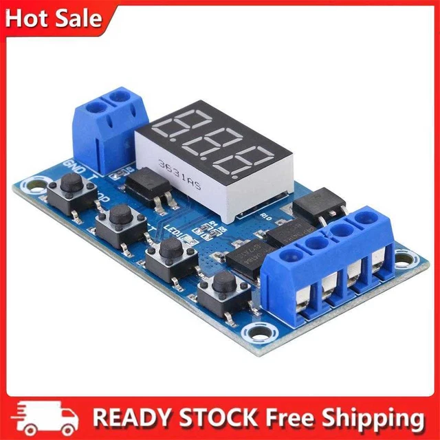 Modulo di spegnimento con ritardo regolabile del timer DC 12V, relè di Modulo di spegnimento con ritardo regolabile del timer DC 12V, relè di