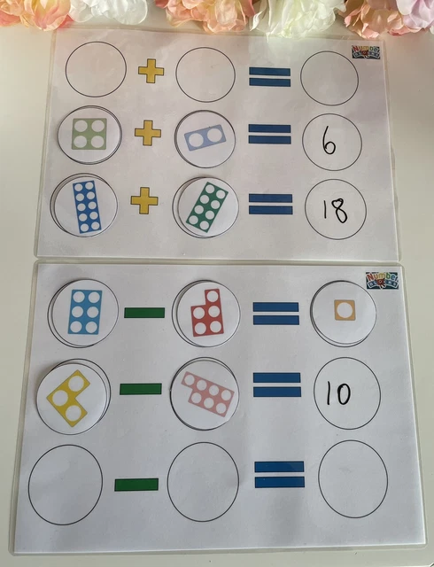 NEW LAMINATED NUMBERBLOCKS & Numicon Addition-subtraction activity Set ...