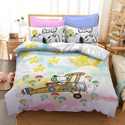 135 x 200 cm per bambini e adulti Snoopy e Woodstock Biancheria da letto per bambini copripiumino con federa Snoopy stampa 3D SMNVCKJ , 1 
