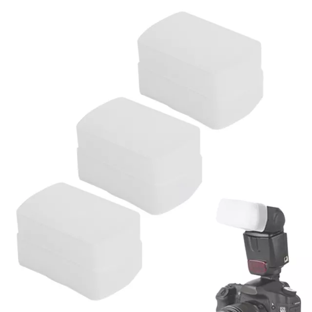 3Pcs Mini Digital Camera Flash Bounce Diffusers Softbox Fit For 580EX ZZ1