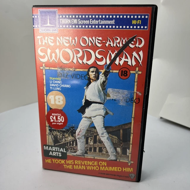 THE NEW ONEARMED Swordsman, Vhs, Thorn Emi Martial Arts Video Ex