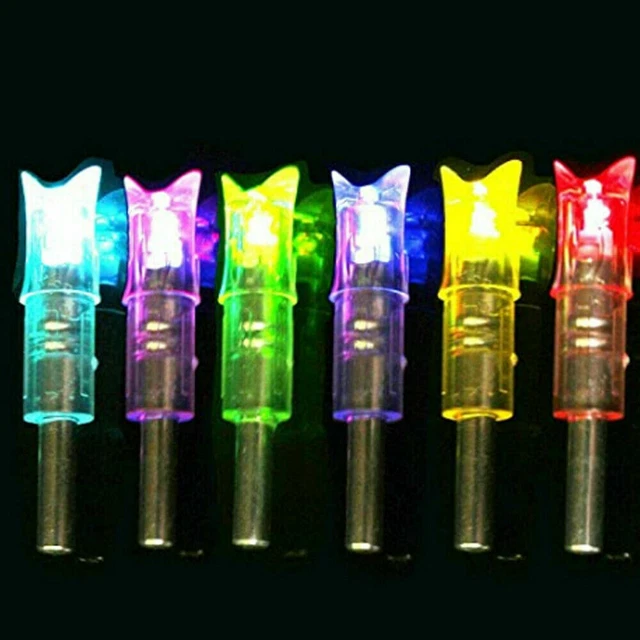 6Pcs Lighted Nocks for Bolts 297-302 Crossbow Bolts ID 300''/7.62mm Half Moon