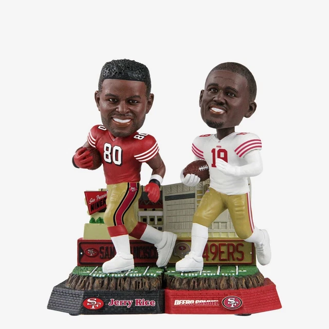Jerry Rice & Deebo Samuel San Francisco 49ers Then Now Bobble NEW ORIG FOCO BOX
