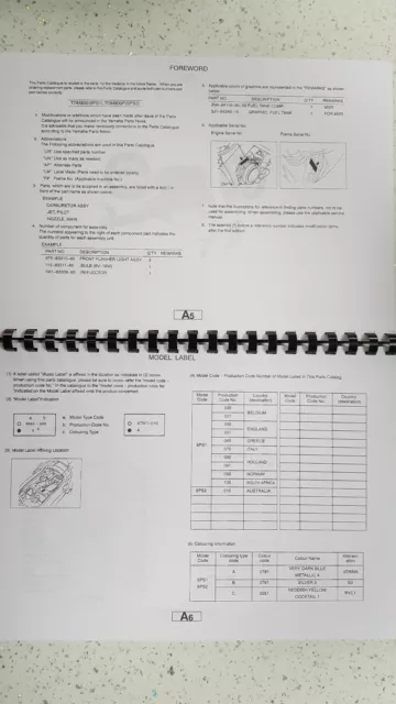 Yamaha Tdm900 Tdm900P Parts Manual Reprint Comb Bound 2