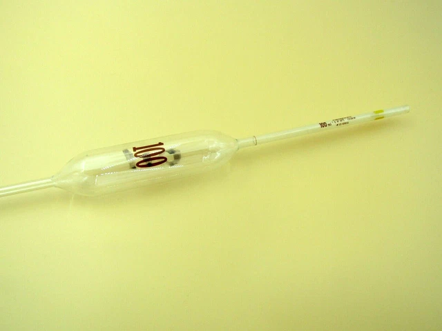 Vintage NOS Glass Fisher Volumetric Transfer Pipette 100 ml 13-650 U