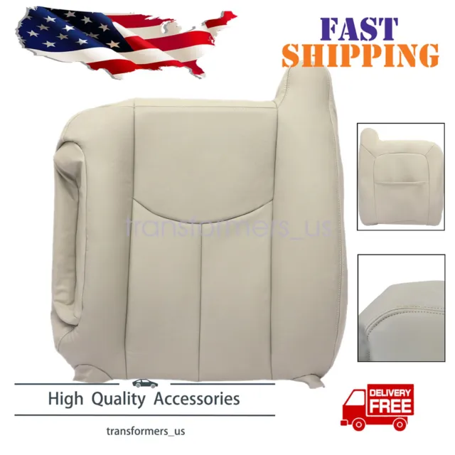 For 03-06 GMC Yukon Chevy Tahoe Driver Lean Back Leather Seat Cover Light Tan
