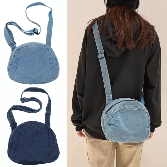 Women's Small Crossbody Bags Blue Denim Tote Bag Shoulder Handbags Casual Purse