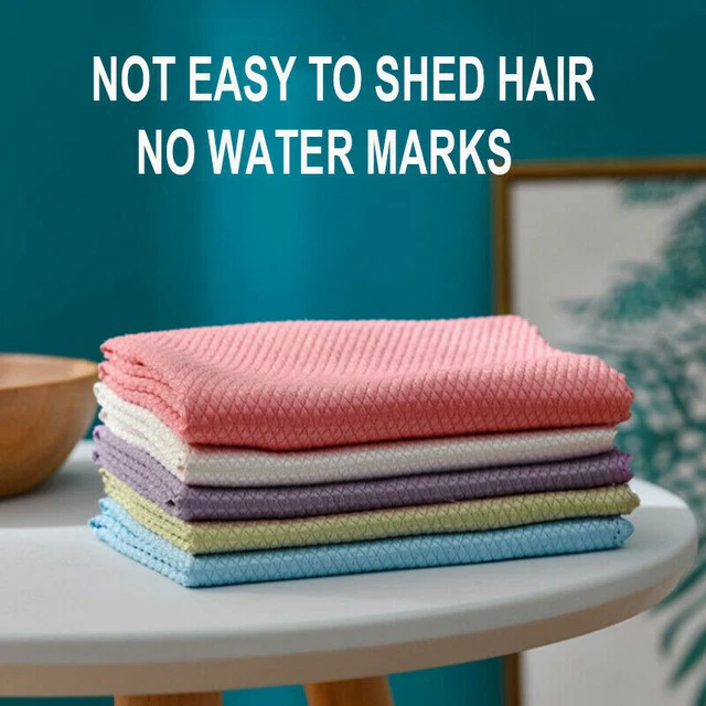 5 PCS NanoScale Streak-Free Miracle Cleaning Cloths Kitchen Rag Reusable Tool 2