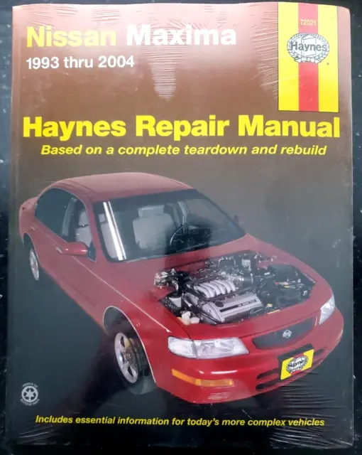 Nissan Maxima 1993 Thru 2004 Haynes Repair Manual 72021 New Factory Sealed