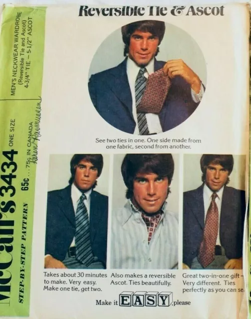 Mens Vintage Sewing Pattern ~ Coat Jacket Suit Tie ~ U PICK! Uncut 3