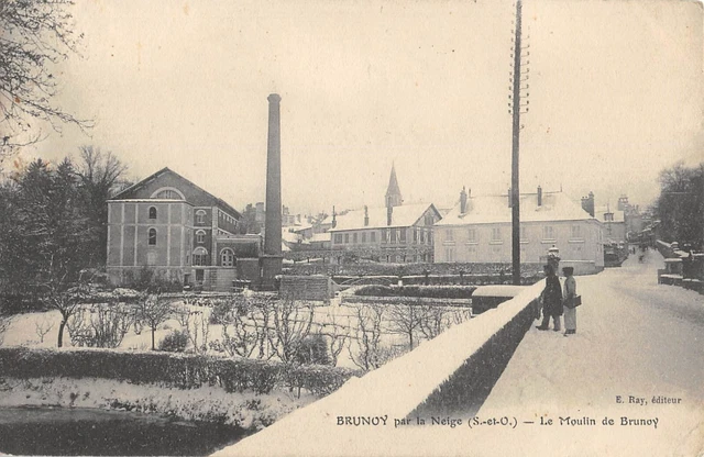 Cpa 91 Brunoy / By Snow / Le Moulin De Brunoy / Winter Landscape