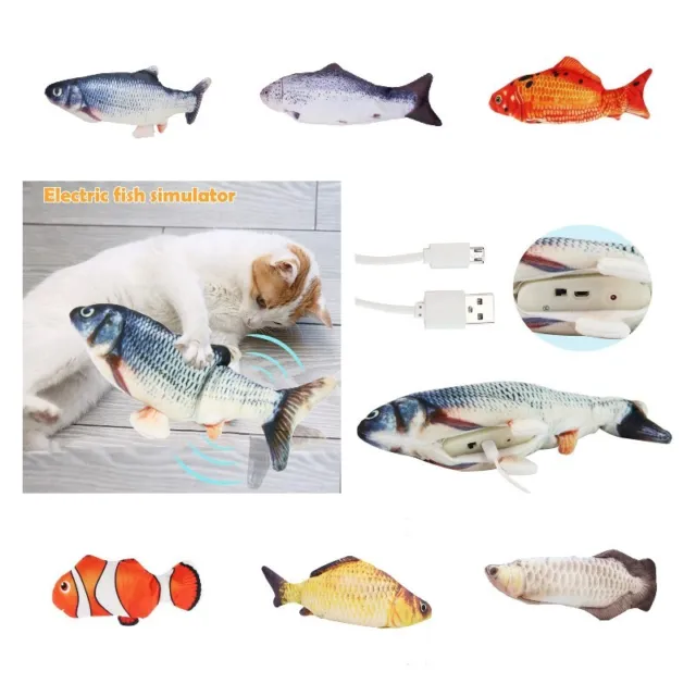 Stimulating Fish Cat Toy, Flapping Tail And Jumping Action, Assorted Colors 3