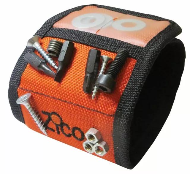 Zico Zi-5520 Magnetic Wristband Tool Holder Nails Screws Bits DIY