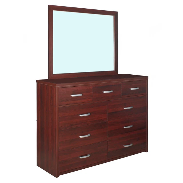 Better Home Products Majestic Super 9-Drawer Dresser In Mahogany SLDD-MAH
