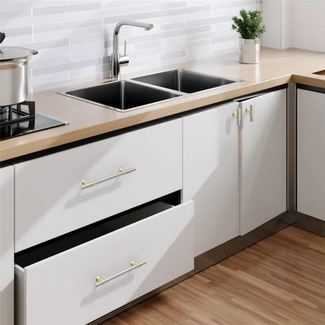 24Pack 3inch Cabinet Handles Brushed Nickel Dresser Pulls, Kitchen Drawer Handle