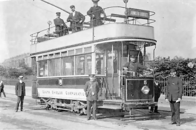 Foto Tram Straßenbahn South Shields Corp. 07/1906 ca. 13,2 x 8,9cm ubh3648f