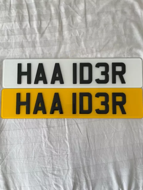 Haider / Hayder HAA103R- cherished registration, private reg number plate