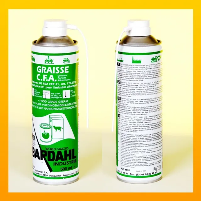 BARDAHL GRAISSE CFA BLANCHE Fettspray für Nahrungsmittelindustrie -  Spray 500