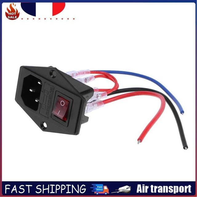 220V/110V prise de courant de commutateur d’alimentation avec fusible de la pris