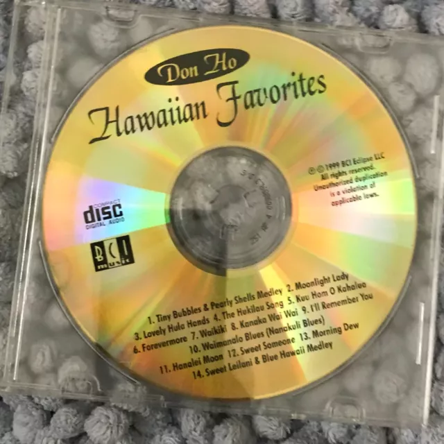 Don Ho Hawaiian Favorites, 14 Tracks Including Tiny Bubbles Cd