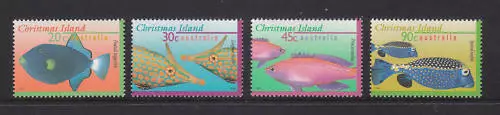 Mint 1996 Christmas Island Marine Life Ii Fish Stamp Set Of 4