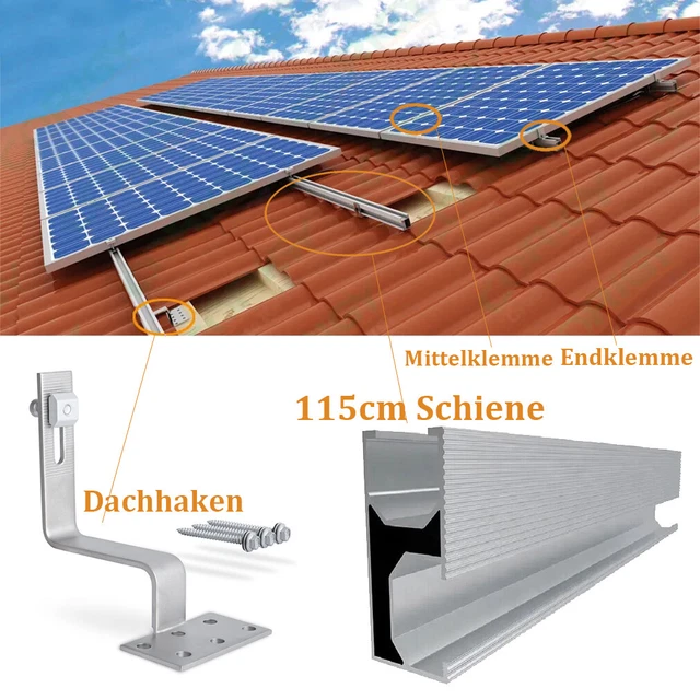 SOLAR RAIL BRICK roof PV solar mounting rail solar module 115 aluminum ...