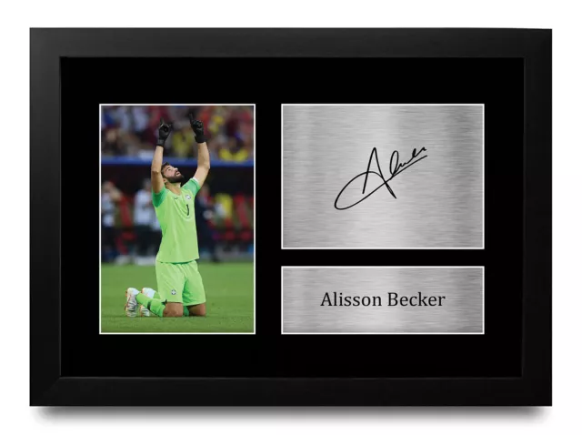 Alisson Becker Printed Autograph Picture Gift for Brazil Football Lovers - A4