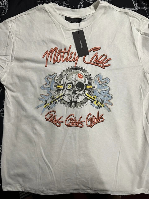 Motley Crue Distressed Topshop Tee Medium Motley Crue Distressed Topshop Tee Medium